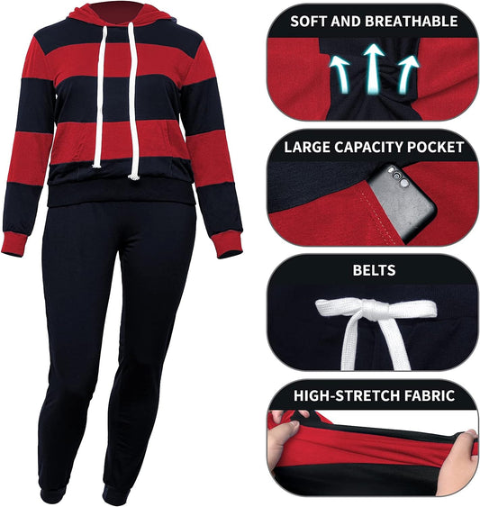 "Stay Stylish and Comfy with Our Women'S Hoodie Jogging Suit - Perfect for Your Active Lifestyle!"